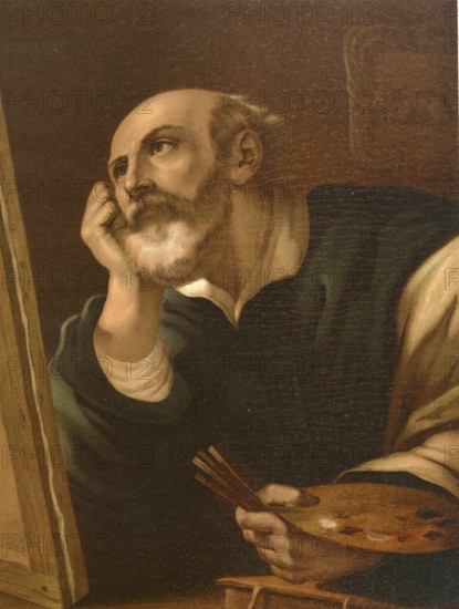 Biblical scene, Bible, The evangelist Luke, one of the four key figures in the New Testament, who