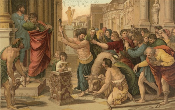 Biblical scene, Bible, The experience of Paul and Barnabas in Lystra is a central event on their