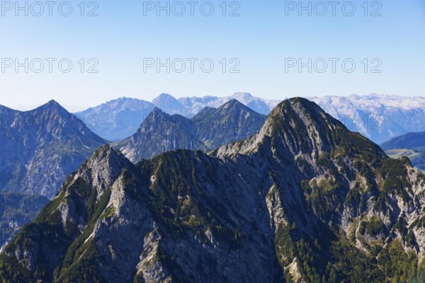 View from Rettenkogel to Rinnkogel, Postalm, Osterhorn Group, Salzkammergut, Province of Salzburg,