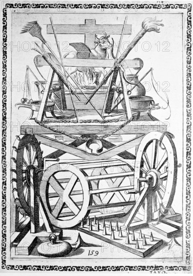 Torture, ordeal, inquisition, instrument of inquisition, trophy, consisting of almost all types of