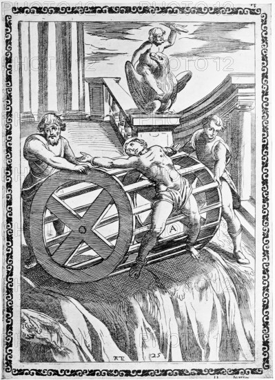 Torture, ordeal, inquisition, sometimes the convicts were tied to the circumference of large wheels