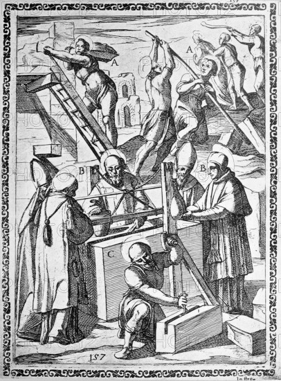 Torture, ordeal, inquisition, a. convicted sentenced to work on the construction of public