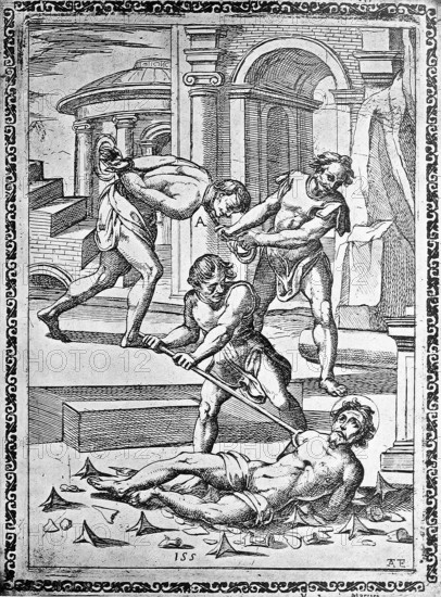 Torture, Torture, Inquisition, a. Condemned person who was dragged through the city with an iron