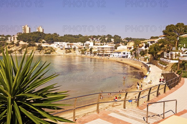 Bay, Moraira, former fishing village, pearl of the Costa Blanca, Mediterranean Sea, Playa del