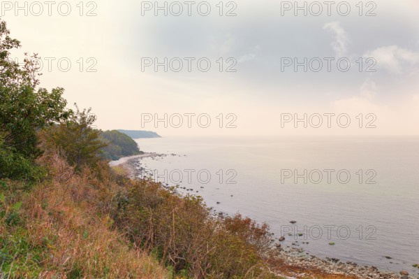 Baltic Sea coastline off Cape Arkona, coast of Rügen, largest German island, Baltic Sea coast of