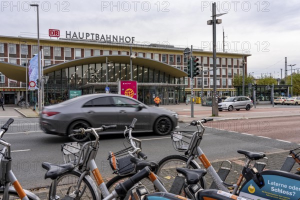 Bochum Central Station, Station Hall, Station Foreground, Bicycle Parking, Nextbike Station,
