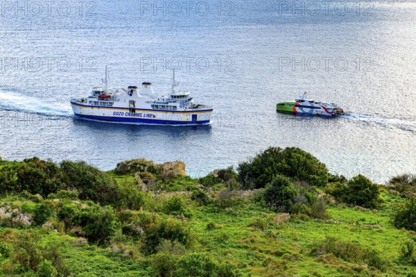 Left car ferry right fast passenger ferry high-speed ferry for passenger traffic Highspeed ferry