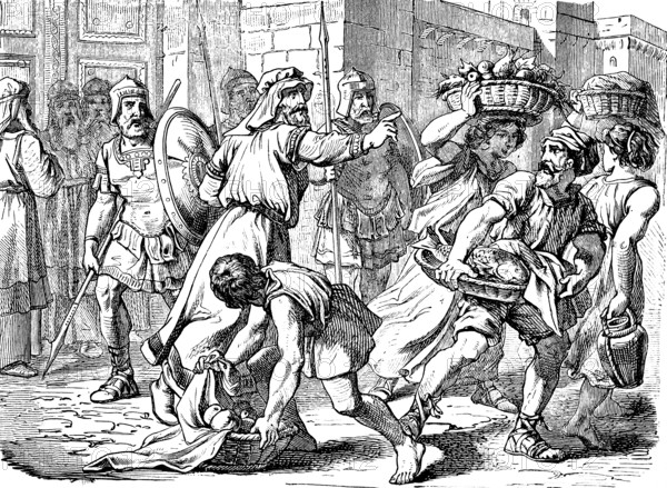 Nehemiah at the Gate rejects Sabbath sanctification, sale of food, Jerusalem, The Book of Nehemiah,