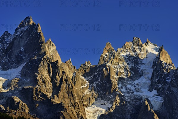 Mountains from the left, Aiguille de Blaitière, Dent du Caïman, Dent du Crocodile, Aiguille du