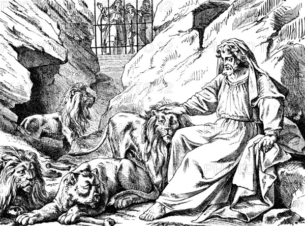 Daniel in the Lion's Den, The Prophet Daniel, Chapter 6, King Darius, Ditch, Cave, Lion, Danger,