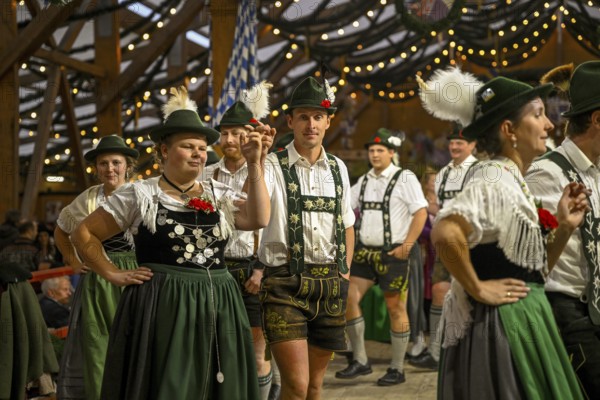 Traditional traditional costume show at the Tradition party tent, Oide Wies'n, Oktoberfest, Munich,