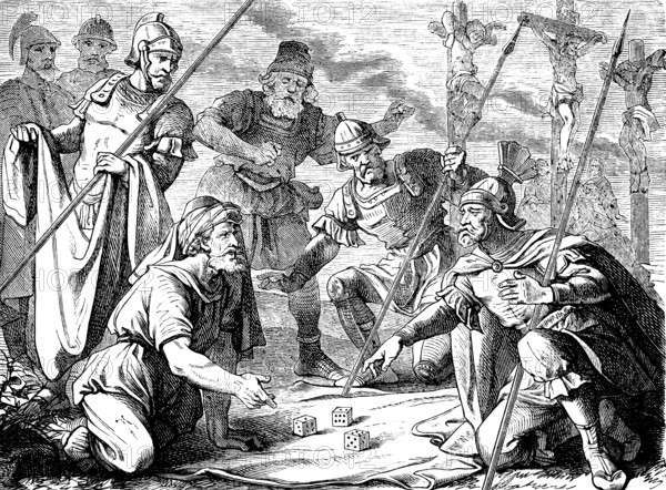 The war servants on the cross, Gospel of Mark, chapter 15, Jesus' crucifixion, two criminals,
