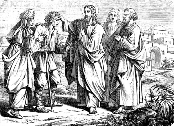 Jesus heals a blind man, Gospel of Mark, chapter 10, Jerusalem, city gate, request, healing, lay