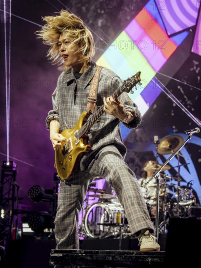 Guitarist Toru Yamashita from One Ok Rock live on Detox European Tour 2025 in Berlin's