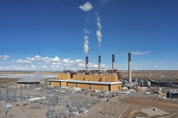 Rock Springs, Wyoming - The Jim Bridger power plant. Originally all four units were coal-fired, but