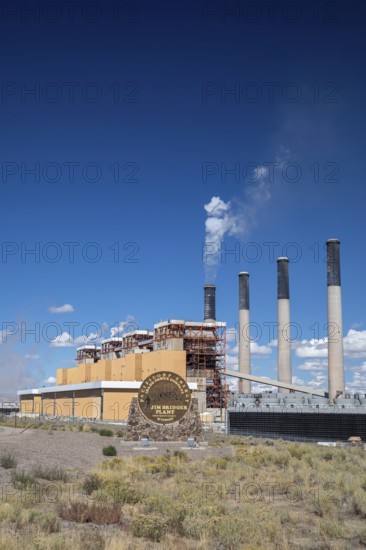Rock Springs, Wyoming - The Jim Bridger power plant. Originally all four units were coal-fired, but