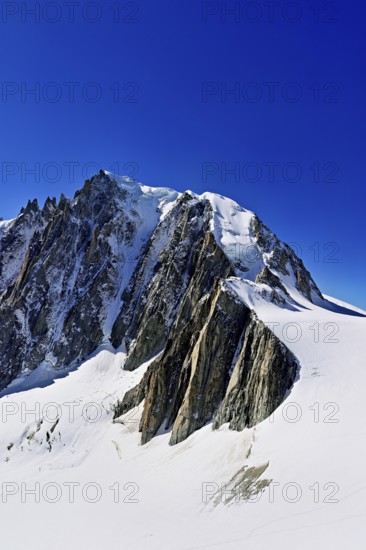 View of the Mont Blanc du Tacul mountain from the Télécabine Panorama Railway, Chamonix-Mont-Blanc,