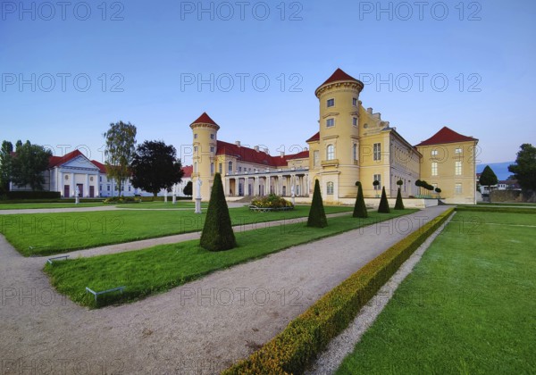 Rheinsberg Castle, front side, prime example of Friederician Rococo, Ruppiner Land, Brandenburg,