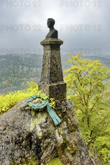 Wilhelm Hauff Memorial, memorial stone for Wilhelm Hauff, Romantic writer and fairy tale poet,