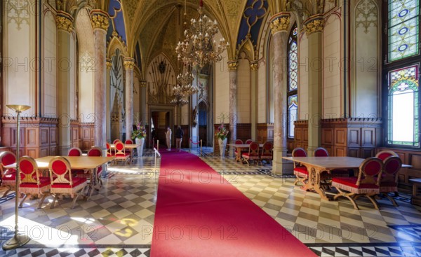Count's Hall and Imperial Hall, Hohenzollern Castle, ancestral home of the House of Hohenzollern,