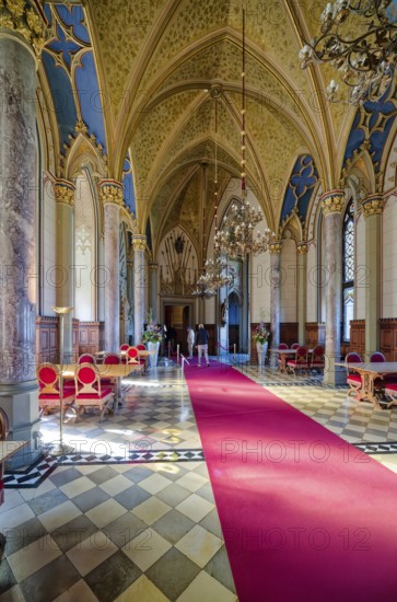 Count's Hall and Imperial Hall, Hohenzollern Castle, ancestral home of the House of Hohenzollern,