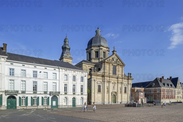 St. Peter's Square showing Our Lady of Saint Peter's Church and abbey in the city Ghent, Gent in