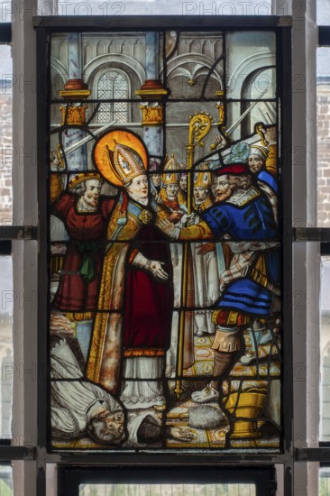 17th century stained glass window by Jean de Caumont at the Park Abbey, Abdij van Park,
