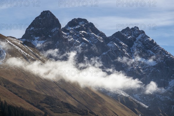 Trettachspitze, Mädelegabel and Hochfrottspitze, near Oberstdorf, Oberallgäu, Allgäu, Bavaria,