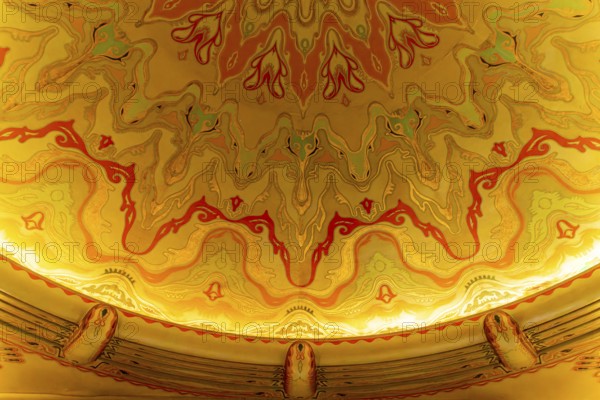 Foyer of the Tuschinski Theatre, Pathé Tuschinski, traditional cinema in the Art Deco style of the