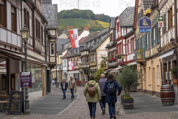 The old town of Ahrweiler, Ahrhutstraße, renovated, restored, partly rebuilt after the flood in the