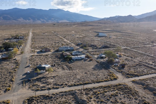 Round Mountain, Nevada - The remains of the town of Round Mountain, which has lost most of its