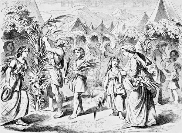 The Feast of Tabernacles lasts seven days, giving sacrifices in honour of God, Feast of the Lord,