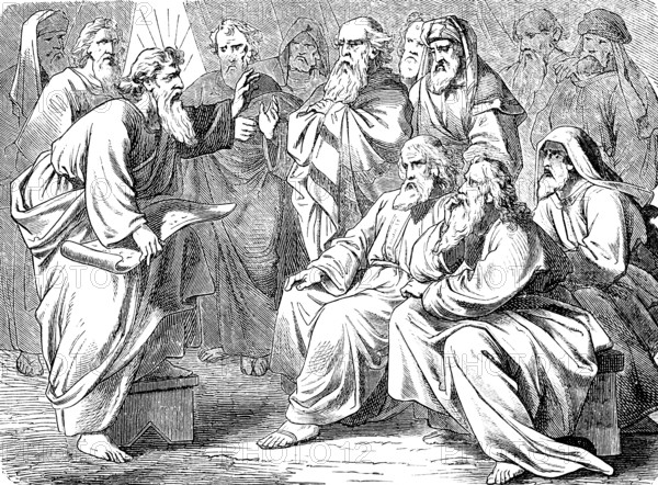 Moses reads the Book of the Covenant from the altar, obey God, thanks, sacrifice, blood, listen,