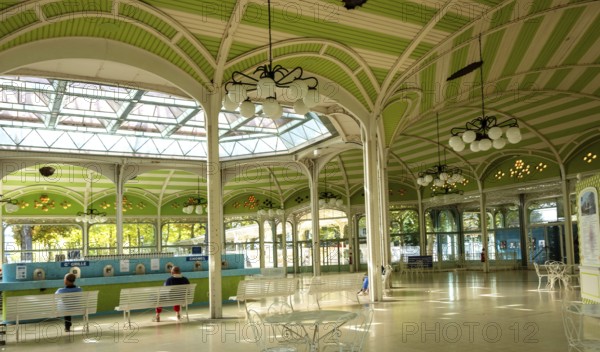 Vichy, listed as World Heritage by UNESCO. Sources hall. Allier department. Auvergne Rhone Alpes.