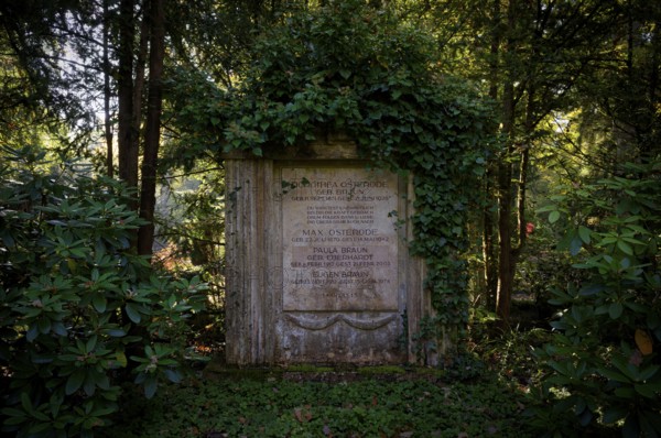 Gravesite, Gravestone, Grave of Dorothea Osterode, Forest Cemetery, Autumn, autumnal, Stuttgart,