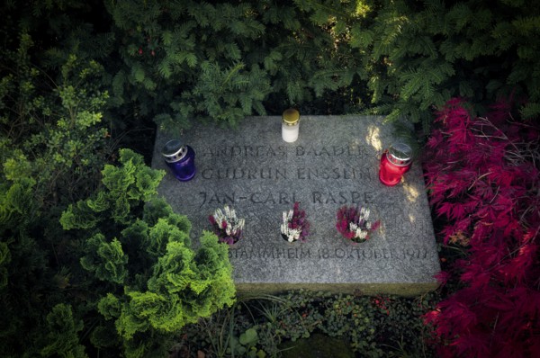 Grave, tomb, burial place of RAF Red Army Faction members, terrorists, Andreas Baader, Gudrun