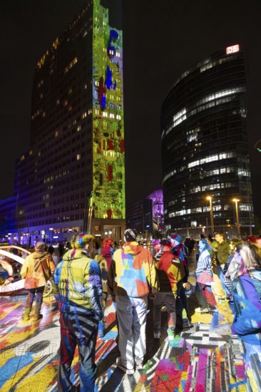 Potsdamer Platz, 21st BERLIN FESTIVAL OF LIGHTS, motto Let's Shine Together, light installations, 8