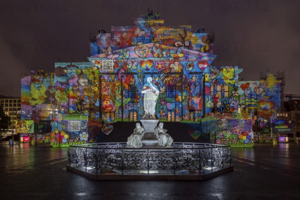 Concert hall Berlin, Gendarmenmarkt, 21st BERLIN FESTIVAL OF LIGHTS, motto Let's Shine Together,