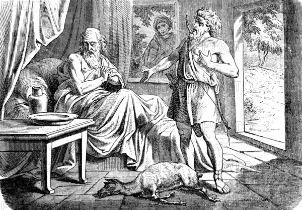 Isaac recognises Esau's deception and is horrified beyond measure, Jacob the hunter at his father's