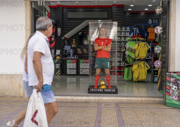 Sports shop, sells merchandise of the Portuguese national football team, various other local