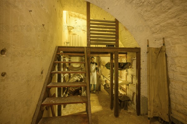 Military hospital in Fort de Vaux from the 1st World War, Douaumont, Département Meuse, France