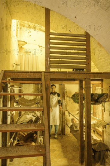 Military hospital in Fort de Vaux from the 1st World War, Douaumont, Département Meuse, France