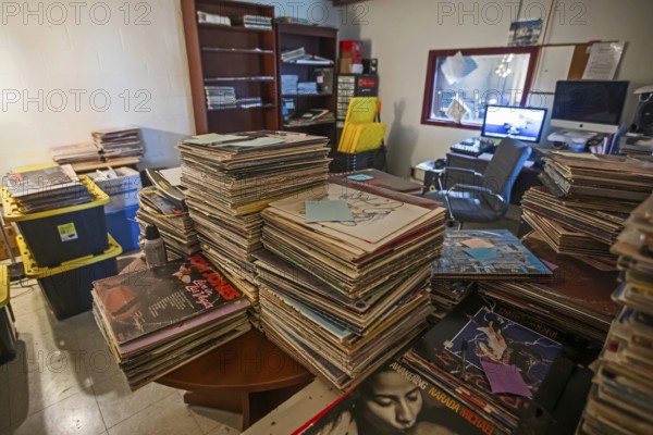 Porcupine, South Dakota - KILI Radio, the voice of the Lakota Nation. The station's old vinyl
