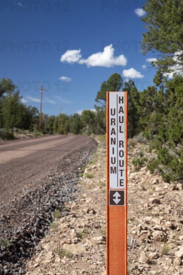 Tusayan, Arizona - A uranium haul route at Energy Fuels' controversial Pinyon Plain uranium mine,