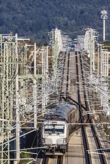 Deutsche Bahn AG high-speed railway line between Stuttgart and Ulm. New railway line with