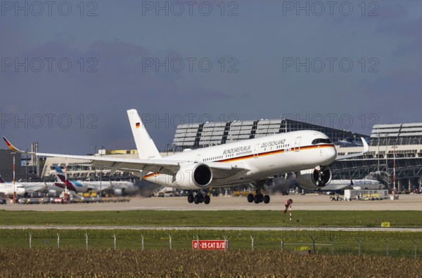 Government aircraft with terminal landing at Stuttgart Airport. Aircraft registration: 10-03,