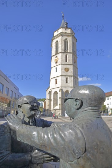 Sculpture Manus manum lavat by Guido Messer 1986 - One hand washes the other, two, bronze