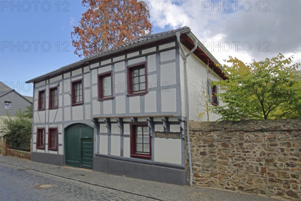 Historic half-timbered house built in 1555, Langenhecke, Bad Münstereifel, Ahrgebirge, Eifel, North