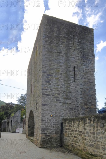 Historic town tower, town gate, Turmstraße, Bad Münstereifel, Ahrgebirge, Eifel, North