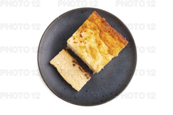?ottage cheese ?asserole, Curd cake, with dried apricots and raisins Isolated on white background,